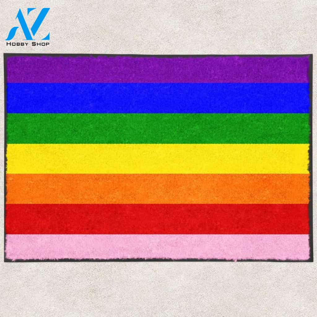 Pride Rainbow Doormat - LGBT Home Decor Floor Mat