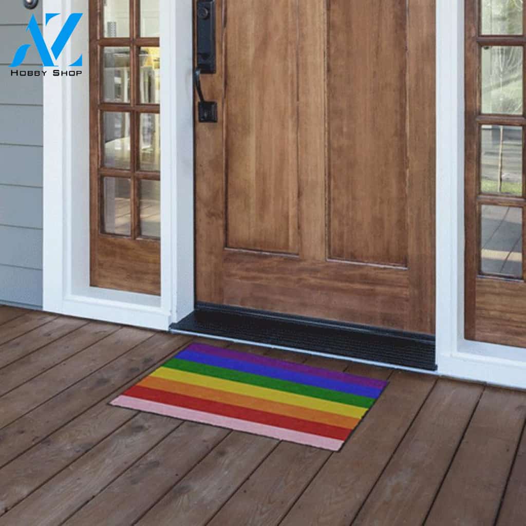 Pride Rainbow Doormat - LGBT Home Decor Floor Mat