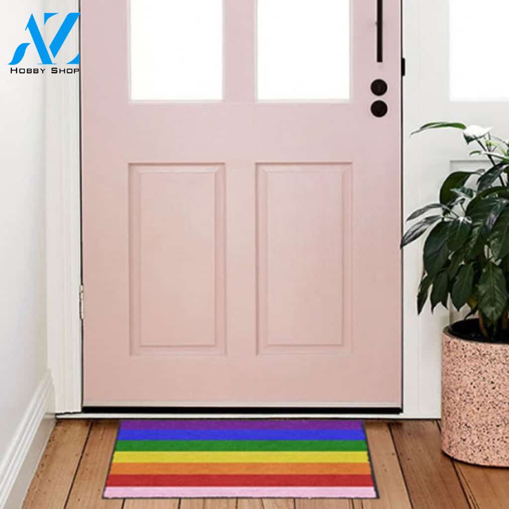 Pride Rainbow Doormat - LGBT Home Decor Floor Mat