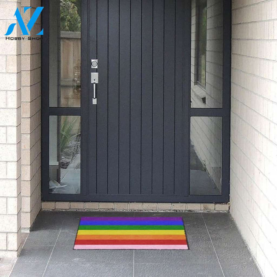 Pride Rainbow Doormat - LGBT Home Decor Floor Mat