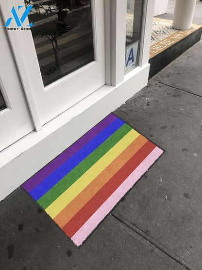 Pride Rainbow Doormat - LGBT Home Decor Floor Mat