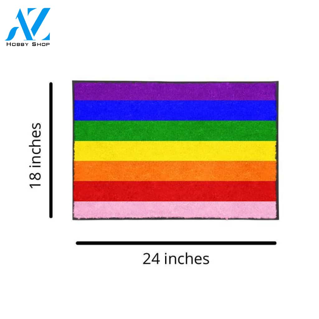 Pride Rainbow Doormat - LGBT Home Decor Floor Mat