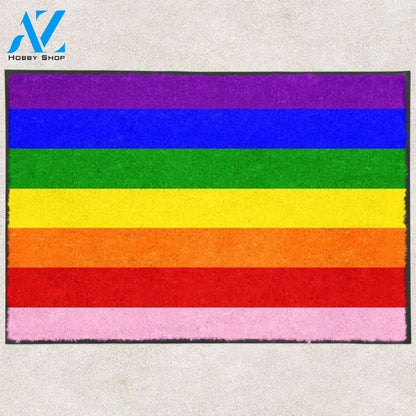 Pride Rainbow Doormat - LGBT Home Decor Floor Mat