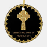 Priest Ordination Anniversary Commemorative Cross Ceramic Ornament
