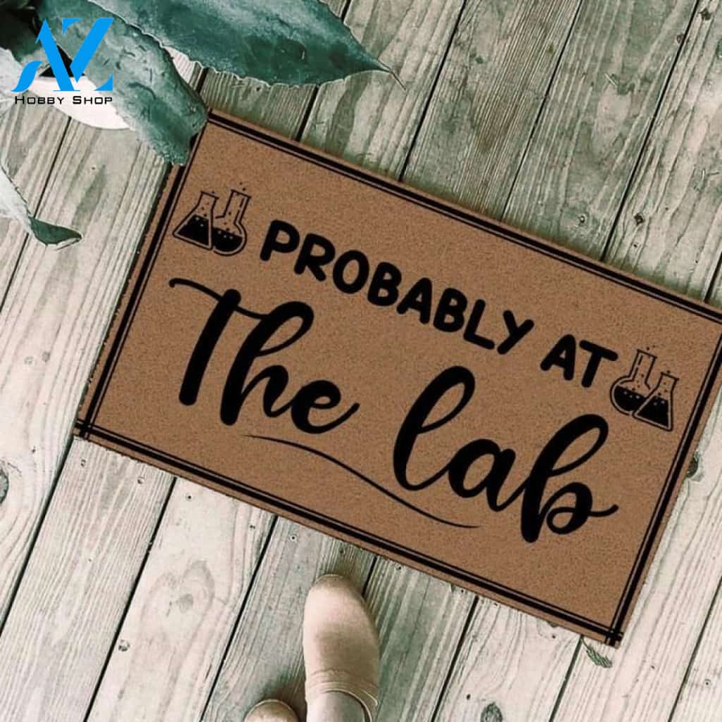 Probably at the lab Chemistry Doormat | Welcome Mat | House Warming Gift