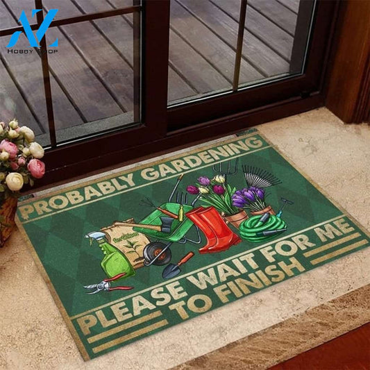 Probably Gardening Vintage Doormat Indoor And Outdoor Doormat Gift For Garden Lovers Decor Warm House Gift Welcome Mat