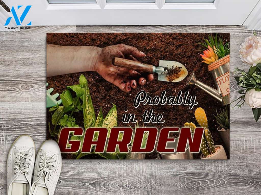 Probably In The Garden Doormat | Welcome Mat | House Warming Gift