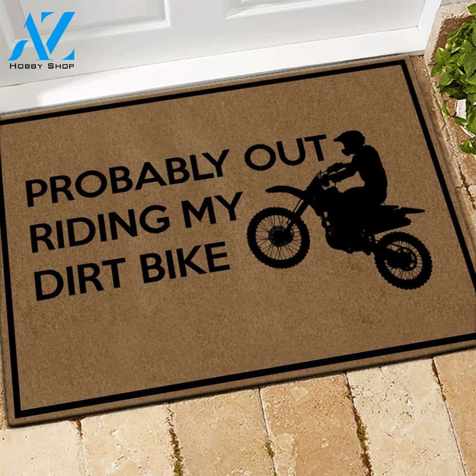Probably Out Riding My Dirt Bike Indoor and Outdoor Doormat Warm House Gift Welcome Mat Gift for Labrador Lovers Birthday Gift