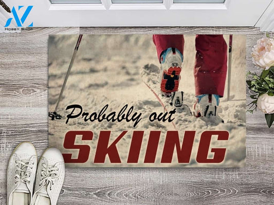 Probably Out Skiing Indoor and Outdoor Doormat Warm House Gift Welcome Mat Gift for Labrador Lovers Birthday Gift