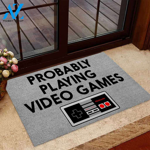 Probably Playing - Video Games Doormat