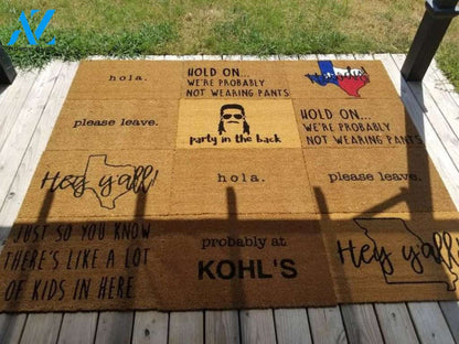 Probably watching the office doormat,funny doormat,birthday gift,wedding gift,anniversary gift,housewarming,engagement,christmas,fall