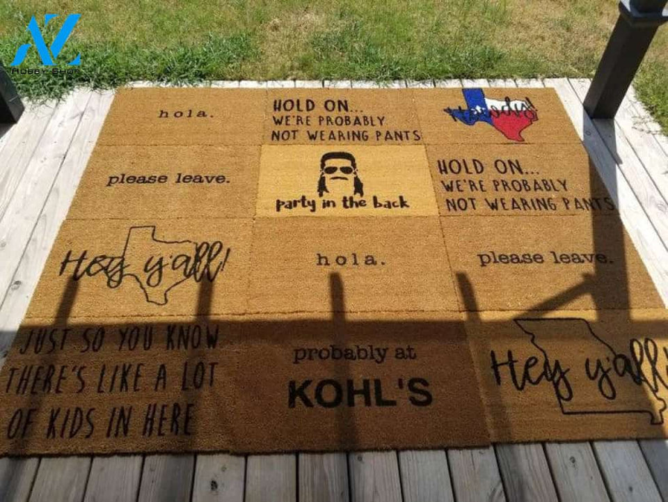Probably watching the office doormat,funny doormat,birthday gift,wedding gift,anniversary gift,housewarming,engagement,christmas,fall