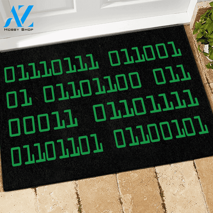 Programmer Doormat Welcome in Binary | Welcome Mat | House Warming Gift