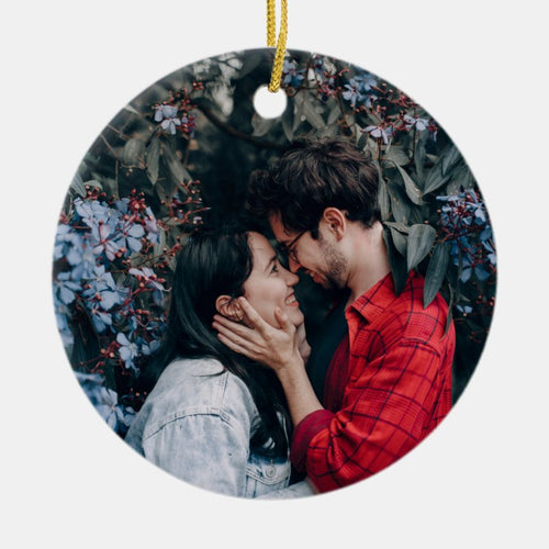 Proposal Couples Photo Ornament & Personal Message