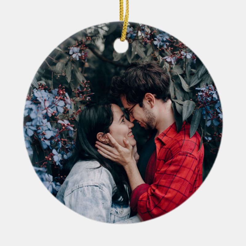 Proposal Couples Photo Ornament & Personal Message