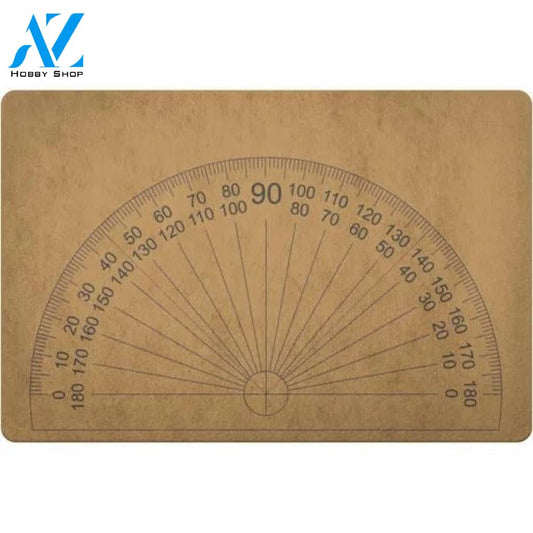 Protractor Doormat Welcome Mat Housewarming Gift Home Decor Funny Doormat Gift Idea For Classroom Gift For Math Lovers Gift For Teacher