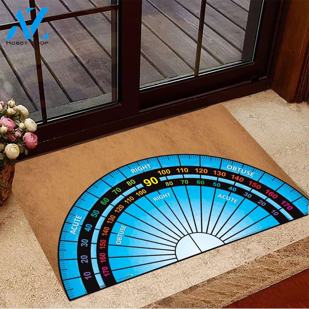 Protractor Funny Indoor And Outdoor Doormat Warm House Gift Welcome Mat Gift For Friend Family Class Teacher Student