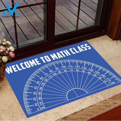 Personalized Name Family House Protractor Welcome To Math Class Funny Indoor And Outdoor Doormat Warm House Gift Welcome Mat Gift For Kids Student Teacher