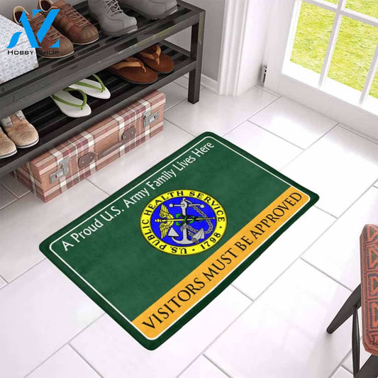 Proud Family Us Army Public Health Service Family Doormat | Welcome Mat | House Warming Gift