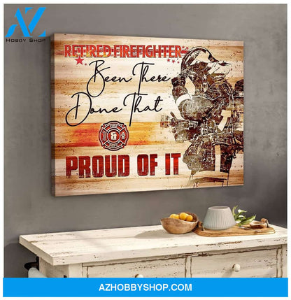 Proud Of It Firefighter Wall Art Canvas
