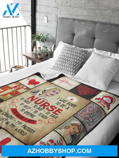 Proud To Be A Nurse Fleece Blanket Gift For Family, Birthday, Careers, Jobs, Nurses Gift Home Decor Bedding Couch Sofa Soft and Comfy