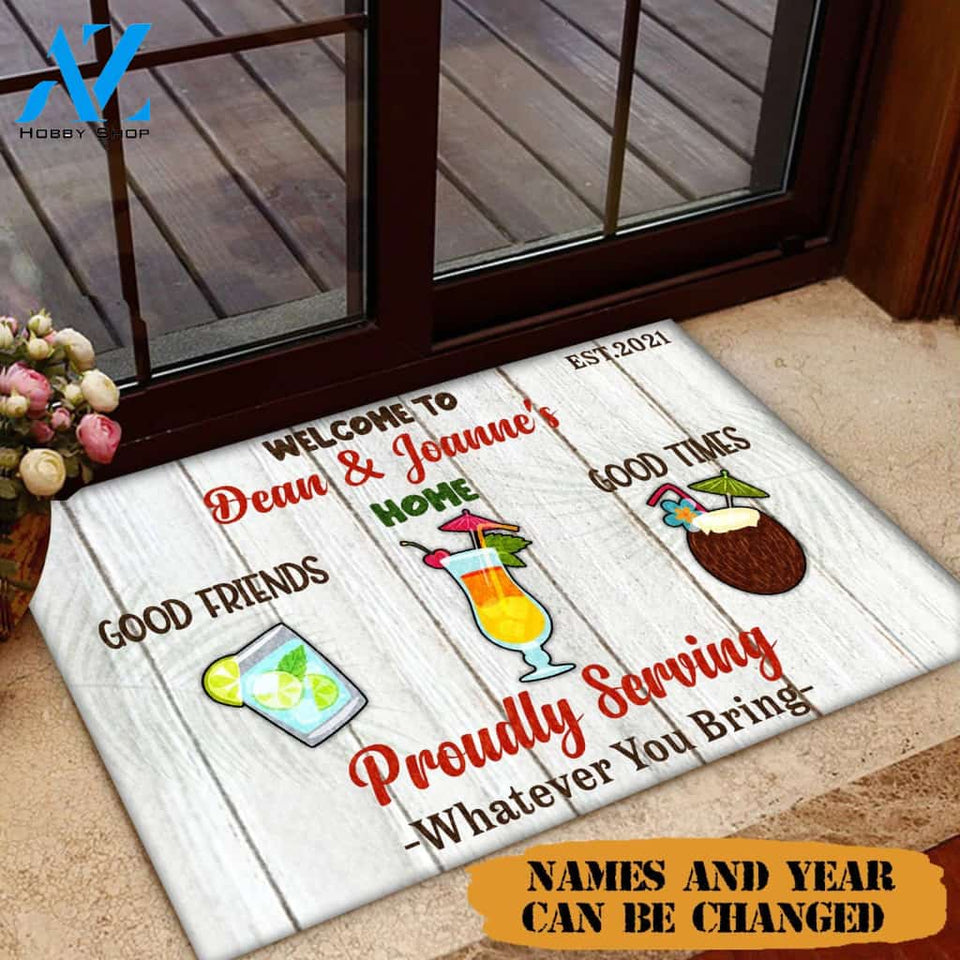 Proudly serve Doormat Full Printing ntk-dnq003 | Welcome Mat | House Warming Gift