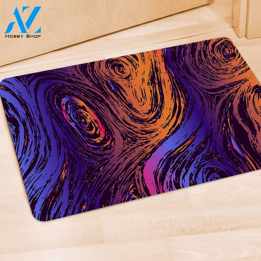 Psychedelic Abstract Door Mat