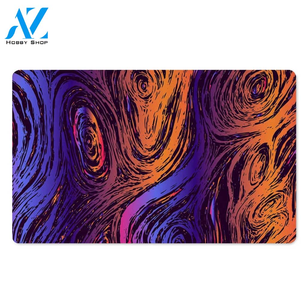 Psychedelic Abstract Door Mat
