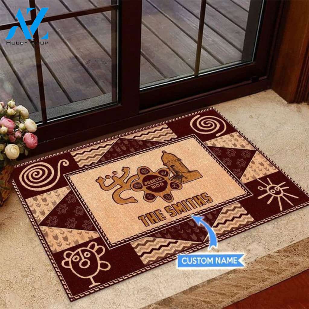 Puerto Rico Funny Unique Custom Doormat | Welcome Mat | House Warming Gift