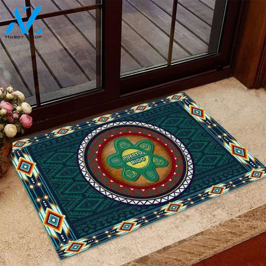 Puerto Rico Unique Pattern Doormat | Welcome Mat | House Warming Gift