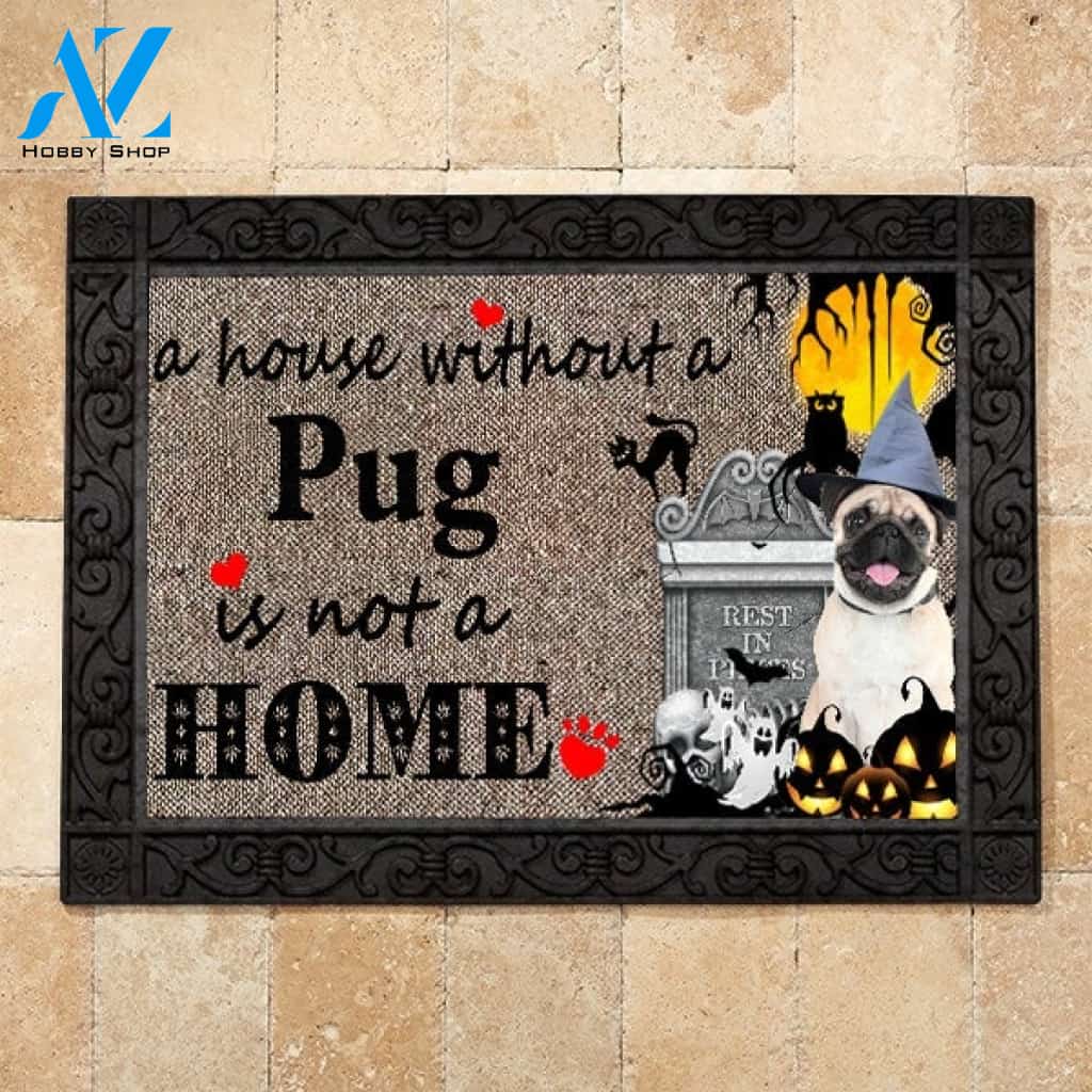 Pug 1 with halloween M3 Doormat All Over Printed (6228)