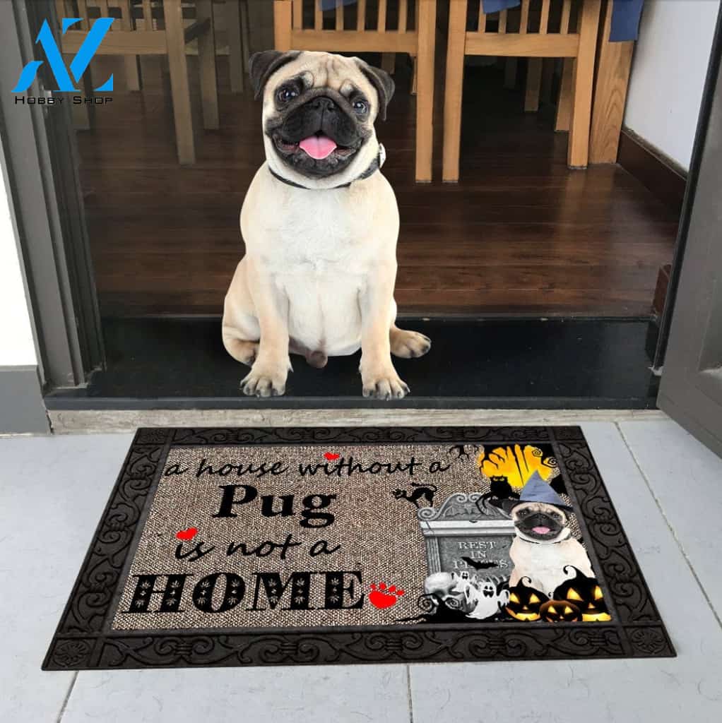 Pug 1 with halloween M3 Doormat All Over Printed (6228)