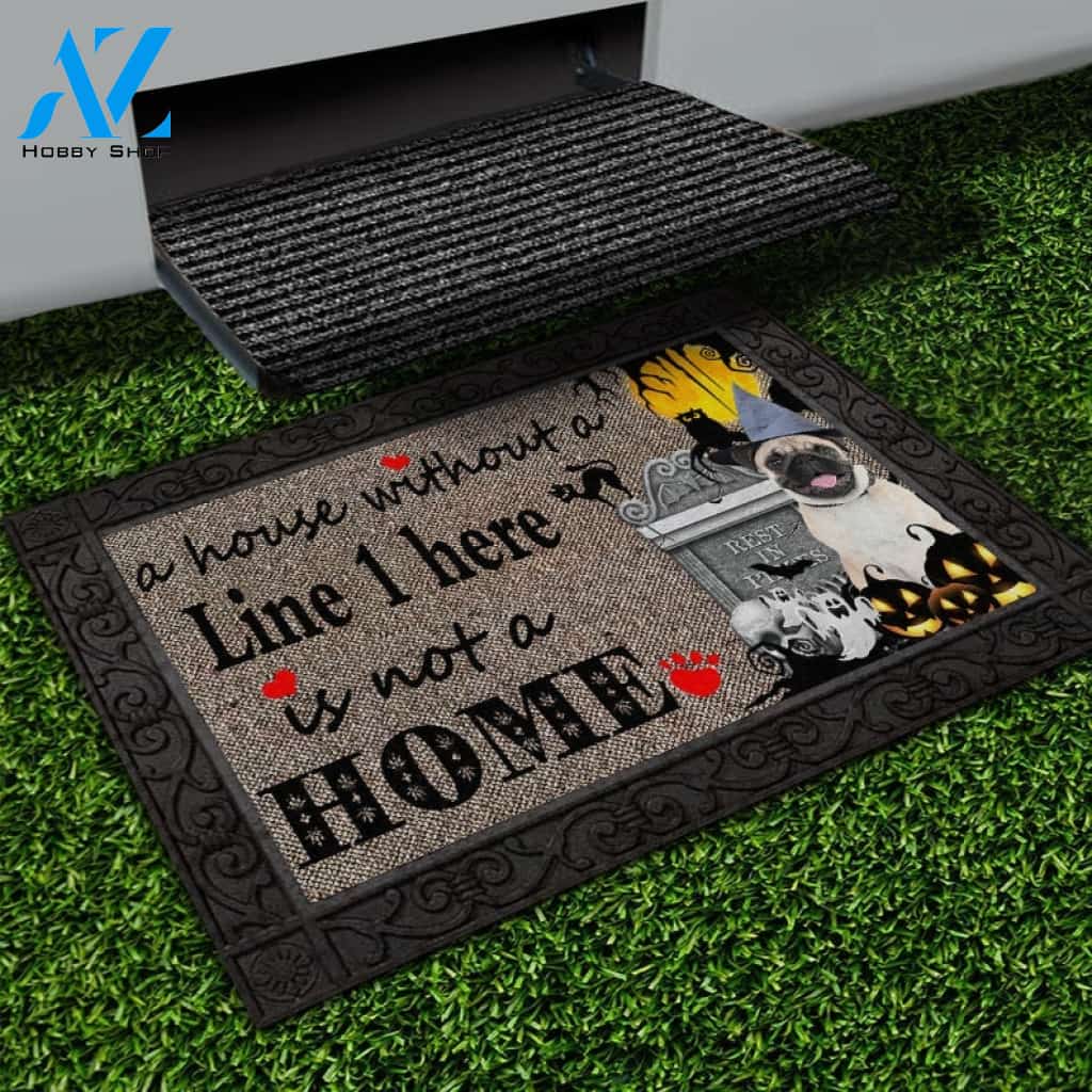Pug 2 with halloween M3 Custom Doormat All Over Printed (6228)