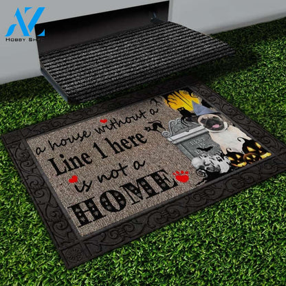 Pug 2 with halloween M3 Custom Doormat All Over Printed (6228)