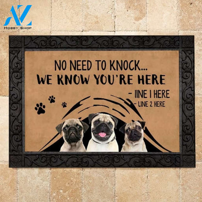 Pug M288 Camping Custom Doormat All Over Printed (6228)