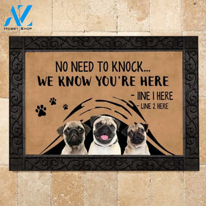 Pug M288 Camping Custom Doormat All Over Printed (6228)