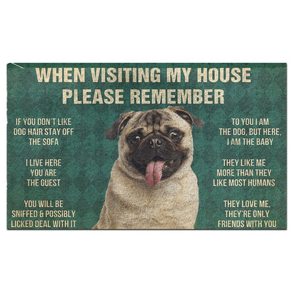 Pug's Rules Doormat