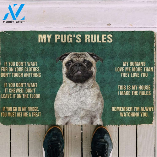 Pug funny doormat