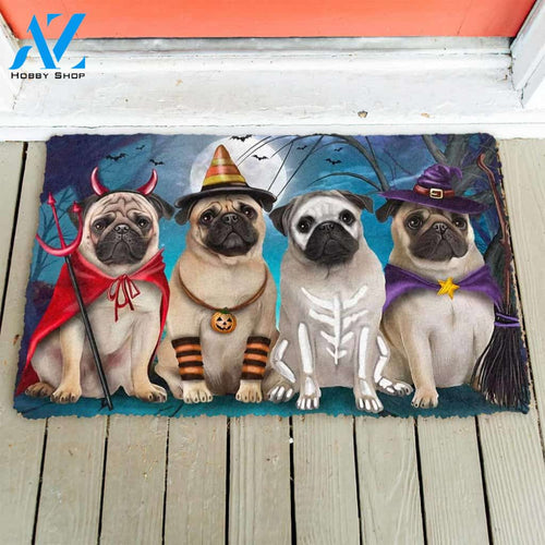 Pug Halloweenn Funny Doormat Gift For Dog Lovers Birthday Gift Home Decor Warm House Gift Welcome Mat Halloween Decor