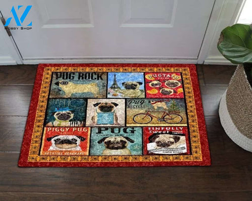 Pug Home Decor Doormat - Welcome Mat - House Warming Gift