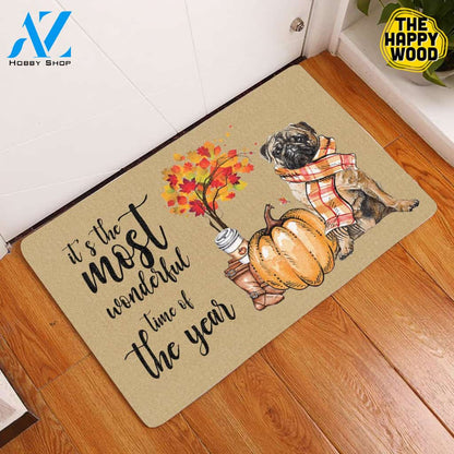 Pug It’s The Most Wonderful Time Of The Year Doormat