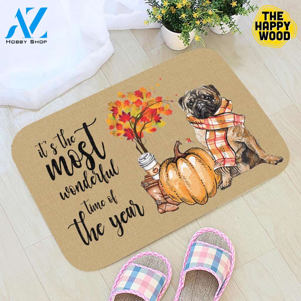 Pug It’s The Most Wonderful Time Of The Year Doormat