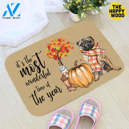 Pug It’s The Most Wonderful Time Of The Year Doormat