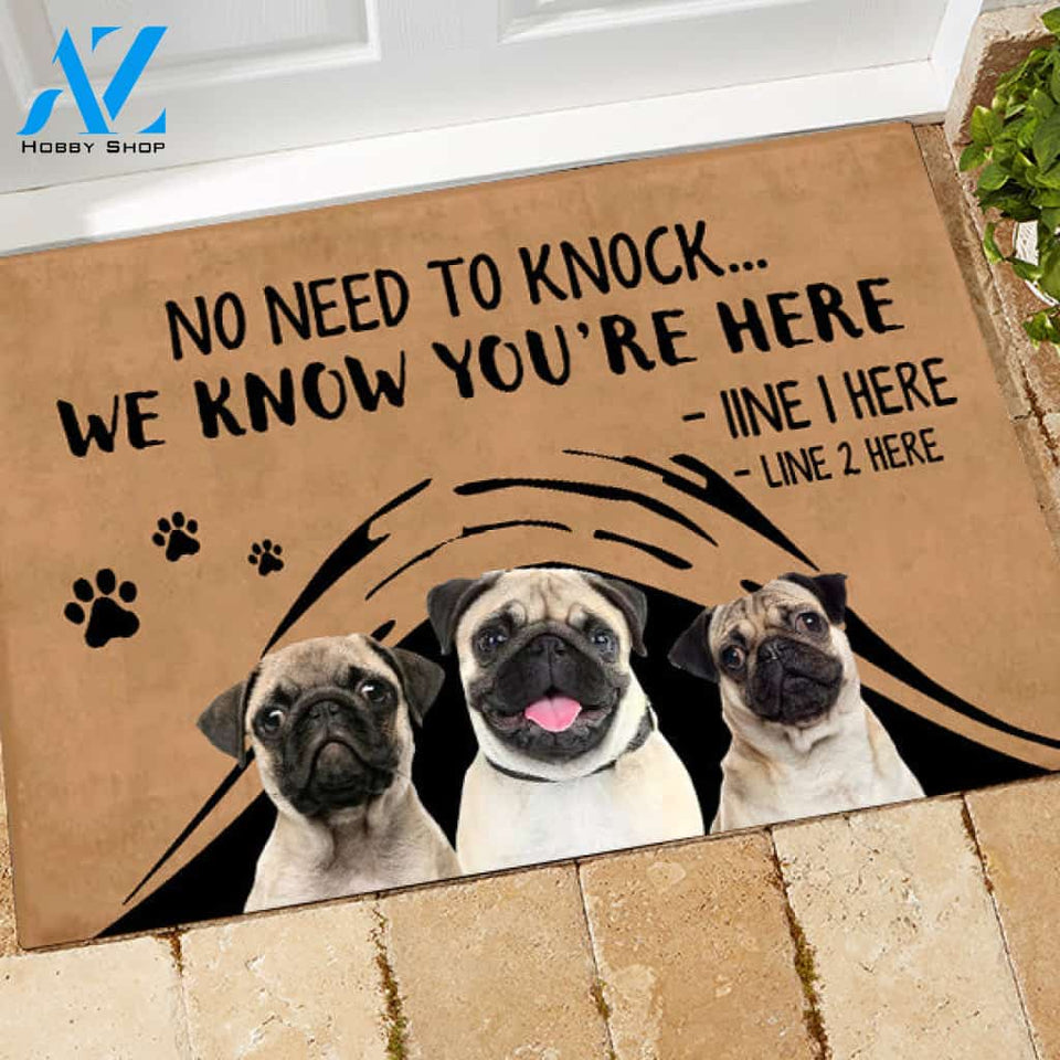 Pug M288 Camping Custom Doormat All Over Printed (6228)