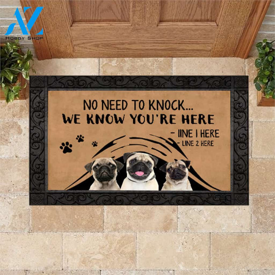 Pug M288 Camping Custom Doormat All Over Printed (6228)