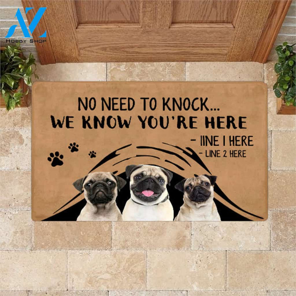 Pug M288 Camping Custom Doormat All Over Printed (6228)