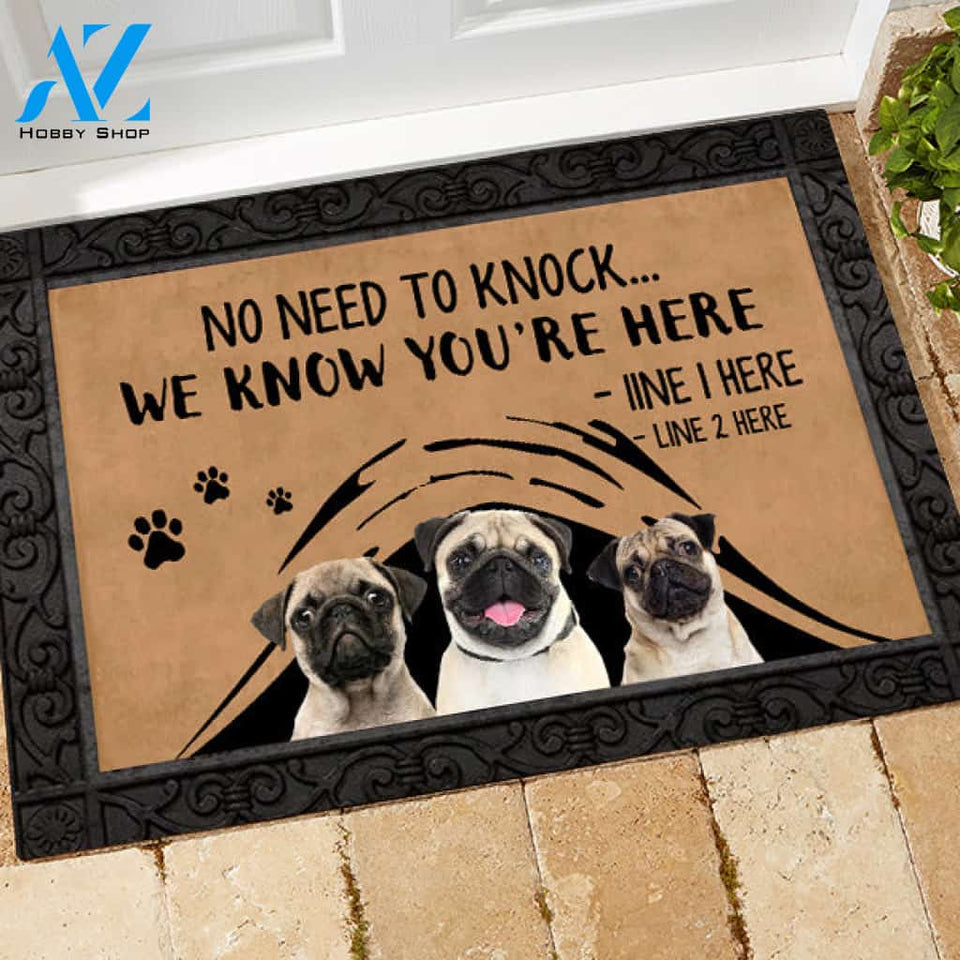 Pug M288 Camping Custom Doormat All Over Printed (6228)