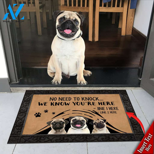 Pug M288 Camping Custom Doormat All Over Printed (6228)