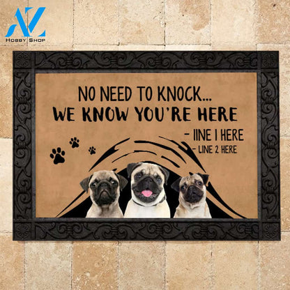 Pug M288 Camping Custom Doormat All Over Printed (6228)