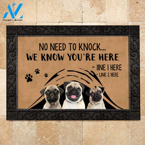 Pug M288 Camping Custom Doormat All Over Printed (6228)